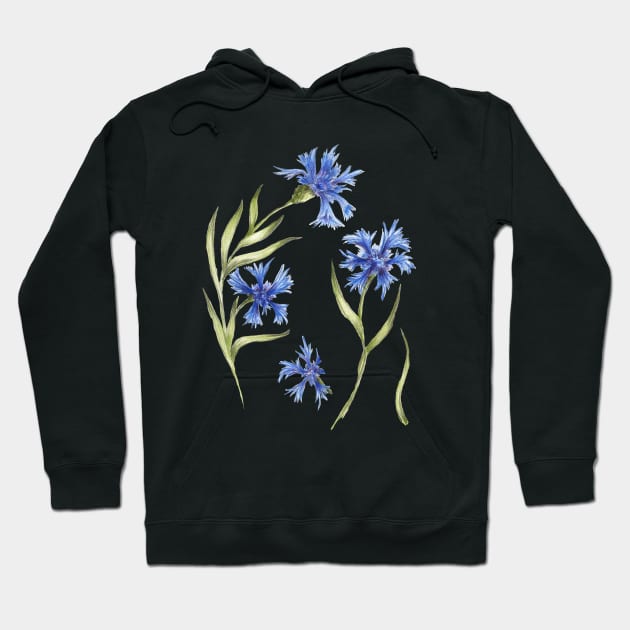 set of blue flowers_3 Hoodie by lisenok